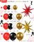 Black Red Gold White Balloon Garland kit 146Pcs and Mylar starburst balloons for Birthday Party 2024 New Year eve movie night graduation prom casino Decorations